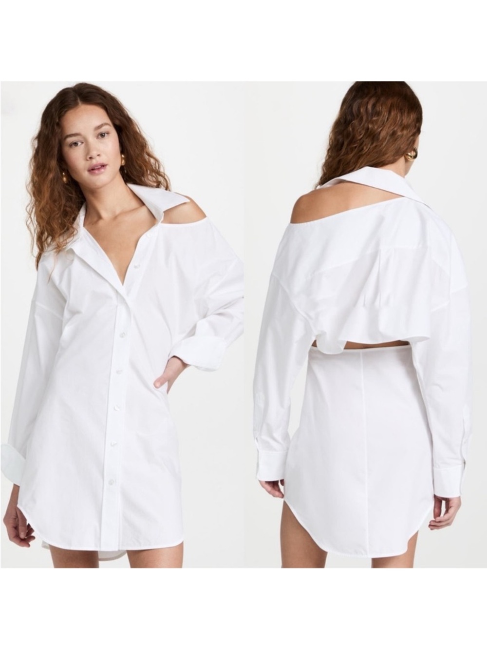 Alexander Wang Cutout Mini Shirt Dress